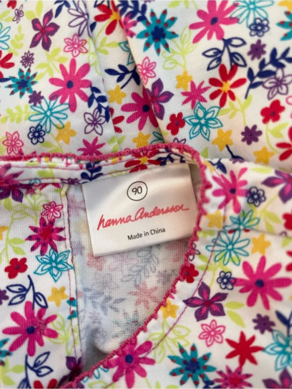 HANNA ANDERSSON EUC Colorful Floral Drop Waist Twirl Dress